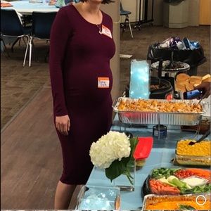 Long sleeve comfy maternity dress